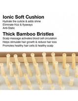 sepetys odos - Olivia Garden Healthy Hair Bamboo Massage Brush Extra Small - 2 nuotrauka