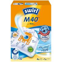 dulkiu siurbliu maiseliai universalus - Dulkių maišeliai Melitta SWIRL M40/4 MP3, 4 vnt + universalus oro filtras - 1 nuotrauka