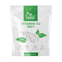 raw powders - Vitaminas K2 (MK-7) (500 mcg 60 kapsulių) - 1 nuotrauka