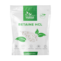 raw powders - RawPowders Betainas HCL (650 mg 120 kapsulių) - 1 nuotrauka