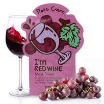 red mask - Tony Moly I'm Real Red Wine lakštinė veido kaukė su rauduonoju vynu 21 g - 3 nuotrauka