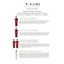 t lab aura oil - Kondicionierius-kaukė prabangiam plaukų švelnumui ir natūraliam grožiui T-Lab Professional AURA OIL DUO TREATMENT 250ml - 2 nuotrauka