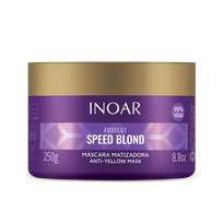 inoar speed blond - Plaukų kaukė šviesiems plaukams INOAR Speed Blond Mask 250g - 1 nuotrauka