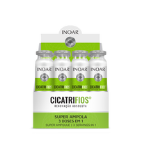 inoar ampules - Inoar CicatriFios Super Ampola Plauko struktūrą atkurianti ampulė, 12x45ml - 1 nuotrauka