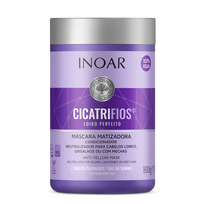 INOAR CicatriFios Perfect Blond Mask - plaukų kaukė šviesiems plaukams 800 ml