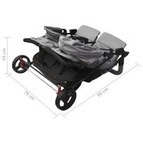 Sportinis vežimėlis VLX Twin Buggy, šviesiai pilka