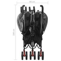 Sportinis vežimėlis VLX Twin Stroller, pilkas