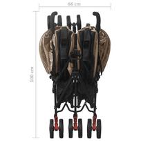 Sportinis vežimėlis VLX Twin Stroller, rudas
