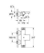 dusas - Termostatinis dušo maišytuvas Grohe Grohtherm 2000 New - 6 nuotrauka