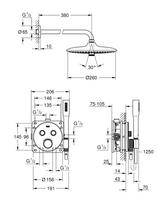 grohe duso sistema -  Grohe Grohtherm SmartControl Euphoria 260, 34744000 - 4 nuotrauka