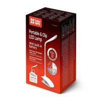 led lempa su baterija - ColorWay LED stalinė lempa, lanksti ir klipas su įmontuota baterija Balta, Stalinė lempa, 3 val., 5 V, 0,5 Ah - 4 nuotrauka
