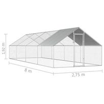 Narvas paukščiams VLX Outdoor Chicken Cage 170791, 8000 mm x 2750 mm x 1920 mm