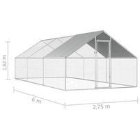 Narvas paukščiams VLX Outdoor Chicken Cage 170790, 6000 mm x 2750 mm x 1920 mm