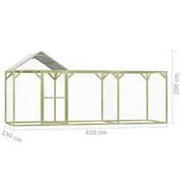 Narvas paukščiams VLX Chicken Cage 278401, 1500 mm x 4500 mm x 2000 mm