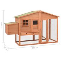 Narvas paukščiams VLX Chicken Coop 170864, 670 mm x 1910 mm x 1170 mm