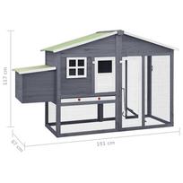 Narvas paukščiams VLX Chicken Coop 170865, 670 mm x 1910 mm x 1170 mm