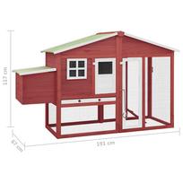 Narvas paukščiams VLX Chicken Coop 170867, 670 mm x 1910 mm x 1170 mm