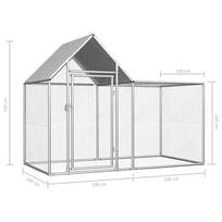 Narvas paukščiams VLX Chicken Coop 144553, 1000 mm x 2000 mm x 1500 mm
