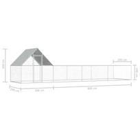 Narvas paukščiams VLX Chicken Coop 144558, 2000 mm x 8000 mm x 2000 mm