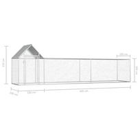 Narvas paukščiams VLX Chicken Coop 144555, 1000 mm x 5000 mm x 1500 mm