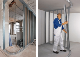 knauf lankstus - Knauf SINUS, lankstus, perimetrinis, 50-100mm, 1900mm : Matmenys gipso profiliams - 75 x 40, Ilgis gipso sistemoms - 1900 - 2 nuotrauka