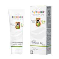  DENTISSIMO JUNIOR 6+ TOOTHPASTE, kasdienė dantų pasta - gelis, 50 ml