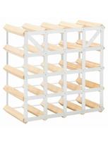 buteliu lentyna - Butelių lentyna VLX Solid Pinewood Wine Rack For 20 Bottles, šviesiai ruda, 415 mm x 225 mm x 415 mm - 3 nuotrauka
