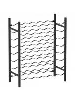 vyno lentynos - Butelių lentyna VLX Wine Rack 289563, juoda, 650 mm x 300 mm x 800 mm - 1 nuotrauka