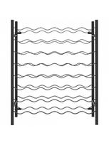 vyno lentynos - Butelių lentyna VLX Wine Rack 289563, juoda, 650 mm x 300 mm x 800 mm - 2 nuotrauka