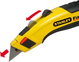 statybiniai peilia - Stanley peilis su įtraukiama geležte (7-10-778), 180 mm + 5 vnt Carbide peilių - 2 nuotrauka
