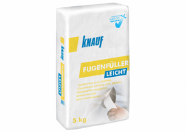 gipsinis glaistas - Knauf FUGENFULLER LEICHT DE, gipsinis, plokščių siūlėms, 5-25kg : Pakuotė - 25 kg - 1 nuotrauka