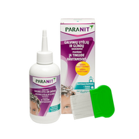 uteles - PARANIT šampūnas nuo utėlių ir glindų, nuo 2 m., 200 ml - 2 nuotrauka