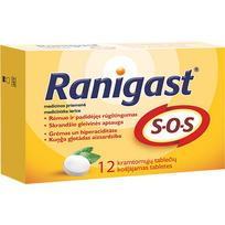 ranigast kramtomosios tabletes s o s -  RANIGAST S-O-S, 12 kramtomųjų tablečių - 1 nuotrauka