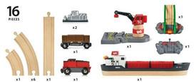 brio traukinys - Brio rinkinys su traukinio bėgiais Cargo harbour, 33061 - 5 nuotrauka