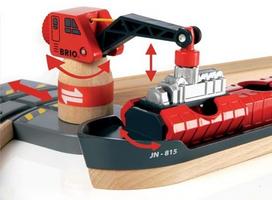 brio traukinys - Brio rinkinys su traukinio bėgiais Cargo harbour, 33061 - 6 nuotrauka