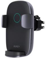 Laikiklis Aukey Wireless Charging Phone Mount Navigator Wind II HD-C52 Black, Built-in charger
