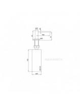 plautuves dozatorius -  Aquasanita DS-601, juodas, 0.5 l - 2 nuotrauka