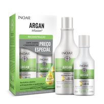 Rinkinys silpniems ir trapiems plaukams INOAR Argan Infusion Reconstruction Duo Kit 500ml+250ml