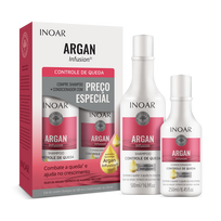 inoar - INOAR Argan Infusion Loss Control Duo Kit - priemonės stabdančios plaukų slinkimą 500 ml+250 ml - 1 nuotrauka