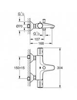 vonios termostatinis maisytuvas - Praustuvas Laufen H8101500001041 - 2 nuotrauka