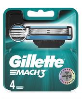GILLETTE skustuvo galvutės MACH 3, 4 vnt.