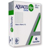 aquacel - Aquacel AG+ Extra tvarstis, antimikrobinis, 10 x 10 cm, N10 (413567) - 1 nuotrauka