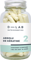 keratino kapsules -  D-LAB maisto papildas nagams ir plaukams ABSOLU DE KERATINE, 28 Kapsulės - 1 nuotrauka