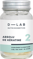 keratino kapsules -  D-LAB maisto papildas nagams ir plaukams ABSOLU DE KERATINE, 28 Kapsulės - 2 nuotrauka