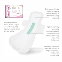 naktink - LADY ANION naktiniai paketai su anijonų juostele, 8 vnt. - 2 nuotrauka