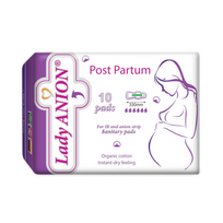 lady paketai -  LADY ANION paketai po gimdymo su anijonų juostele POST PARTUM, 10 vnt. - 1 nuotrauka
