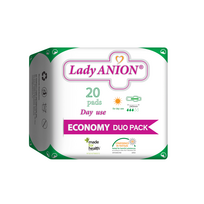  LADY ANION dieniniai paketai su anijonų juostele DUO PACK, 20 vnt.