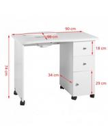manikiurui - Manikiūro stalas su dulkių surinkėju WOOD DESK - 2 nuotrauka