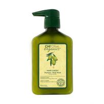 Šampūnas ir kūno prausiklis CHI Olive Organics Hair & Body Shampoo 340 ml