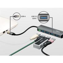 usb sakotuvas 3 2 - Trust Halyx Aluminium 4-Port USB 3.2 Hub - 2 nuotrauka
